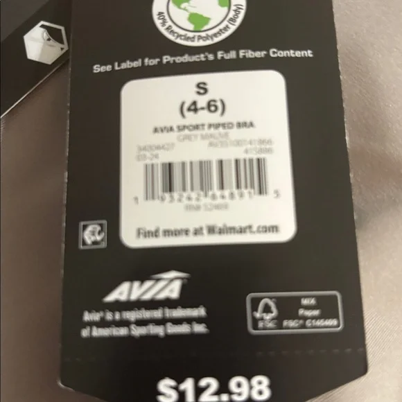 Avia Gray Sports Bra - Picture 7 of 7